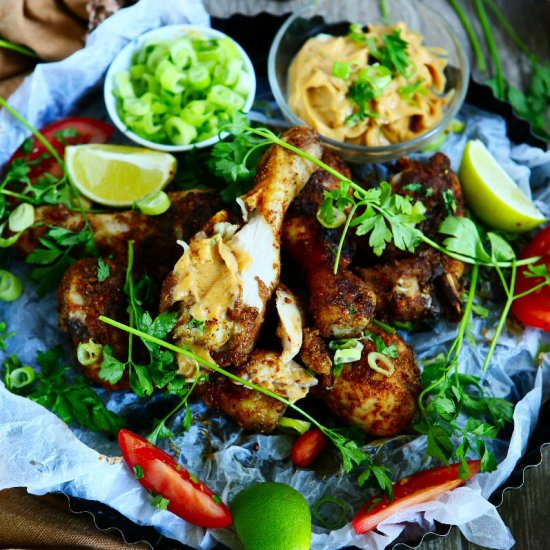 Spiced Chicken Drumsticks with Coco