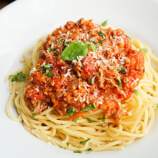 Simple Bolognese Pasta