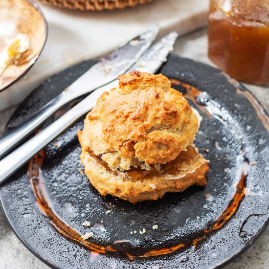 Vegan maple syrup breakfast scone