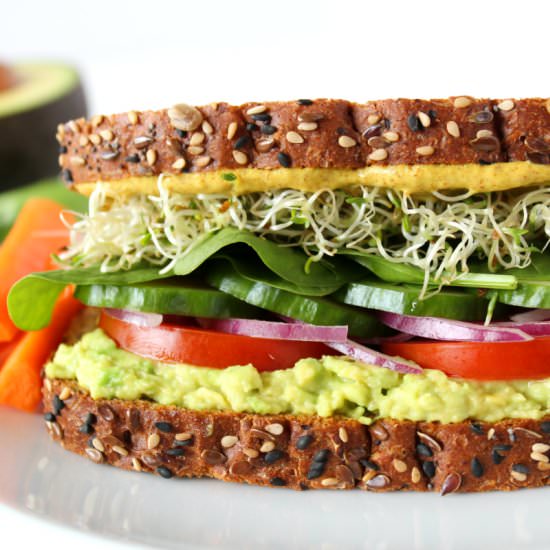 Avocado Veggie Sandwich