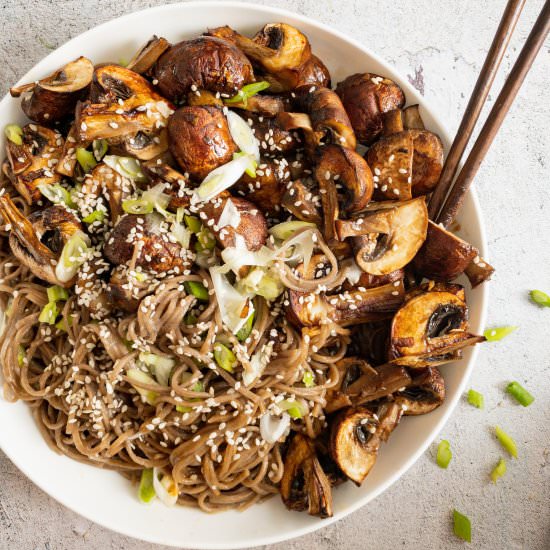Mushroom Garlic Butter Soba