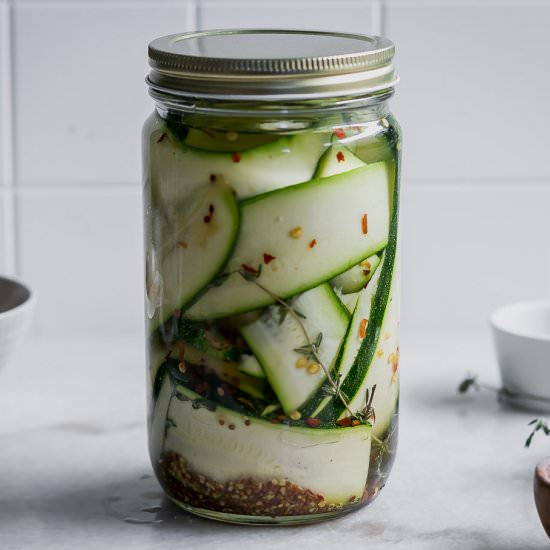 Refrigerator Pickled Zucchini