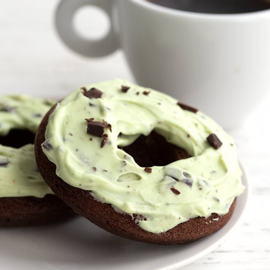 Keto Mint Chip Donuts