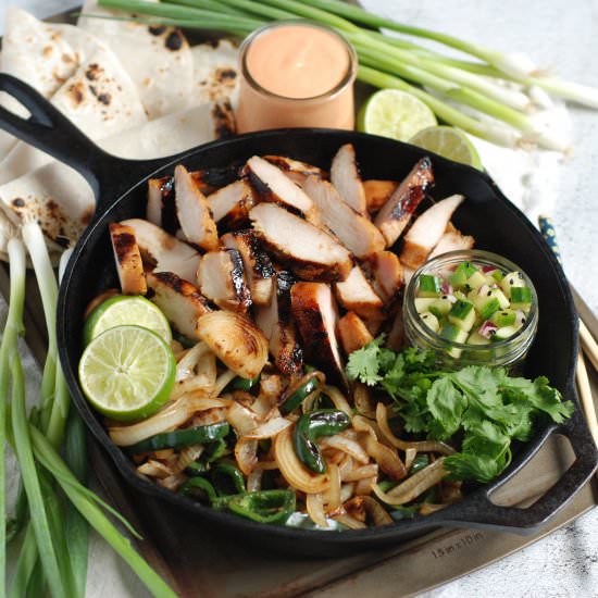 Korean Chicken Fajitas
