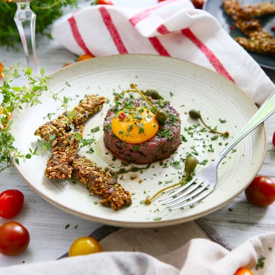 Steak Tartare with Anchovy Cornicho