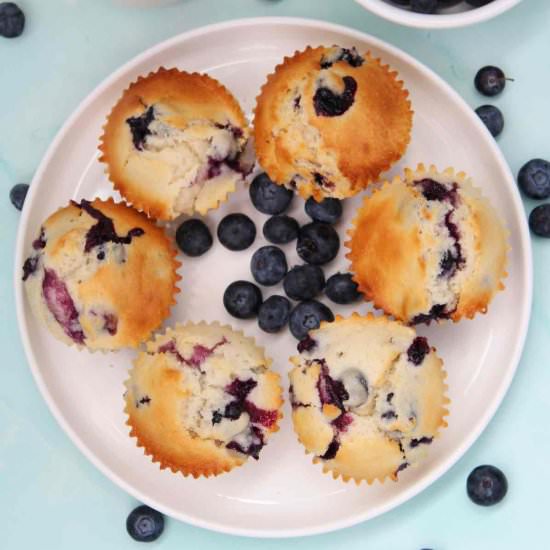 Air Fryer Blueberry Muffins