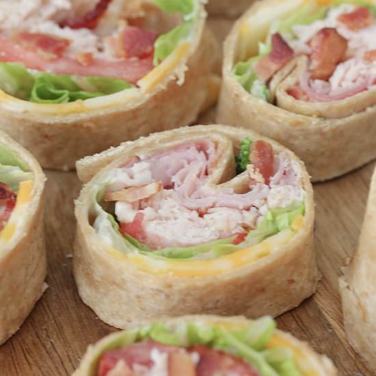 Ham & Turkey Club Pinwheels