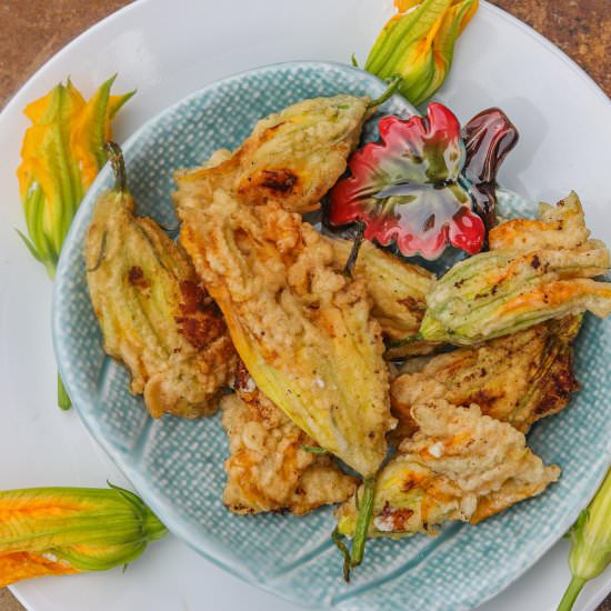 Cheese-Stuffed Zucchini Flowers
