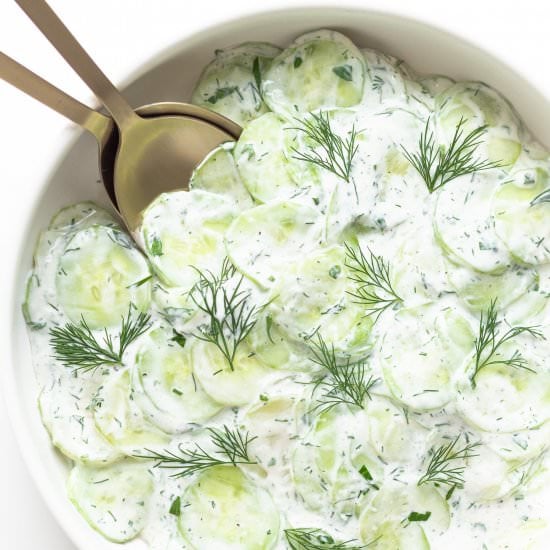 Creamy German Cucumber Salad