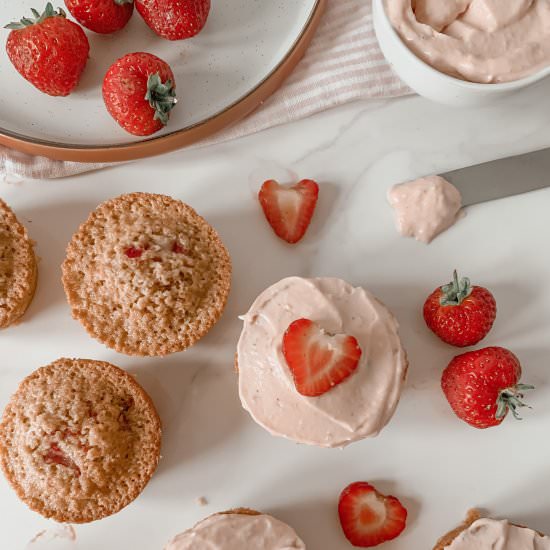 Strawberry Shortcake Healthy Muffin