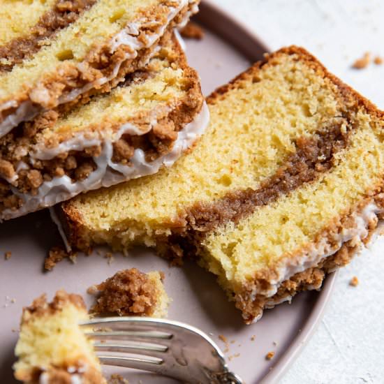 Sour Cream Coffee Cake Loaf