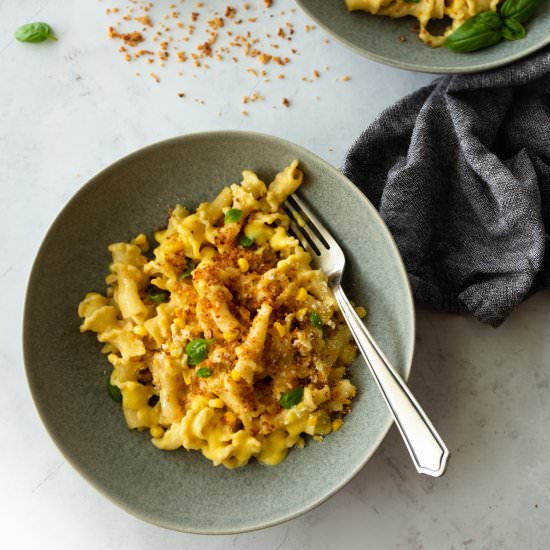 Pasta with Creamy Corn Sauce