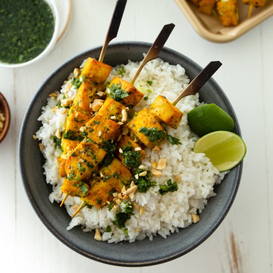 Turmeric Fish Skewers
