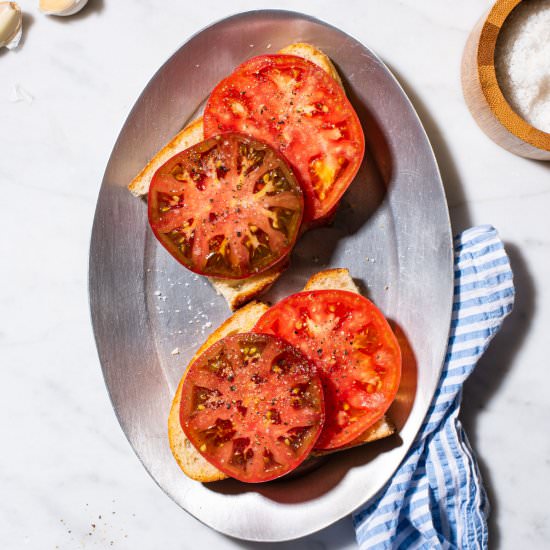 Garlicky Tomato Toast