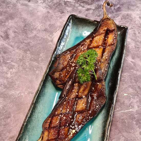 BBQ glazed Aubergine / Eggplant