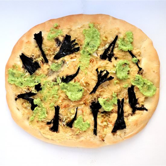 Black Trumpet Leek Pizza
