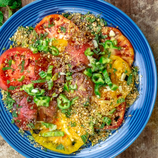 Heirloom Tomato Salad with Dukkah