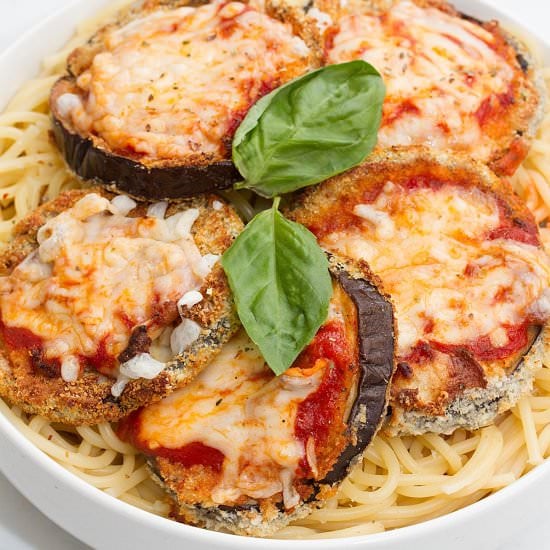 Air Fryer Vegan Eggplant Parmesan