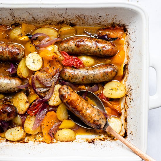 Simple Sausage Traybake