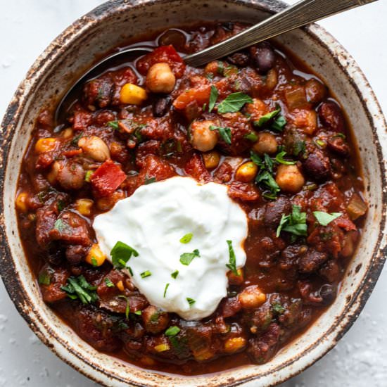 Crock Pot Vegetarian Chili