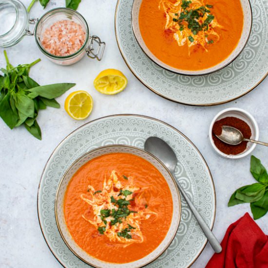 Roasted Red Pepper and Tomato Soup
