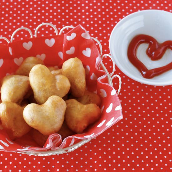 Heart-Shaped Corn Dogs