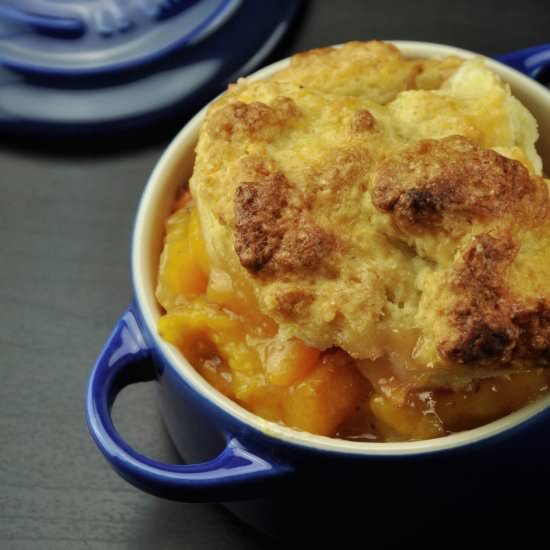 Cardamom Peach Cobbler
