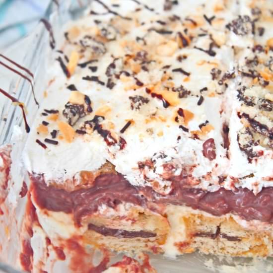 CHOCOLATE LASAGNA NO BAKE DESSERT