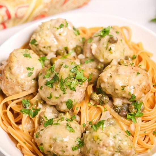 Veal Piccata Meatballs