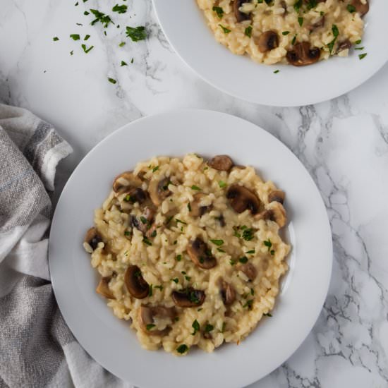 Baby Bella Mushroom Risotto