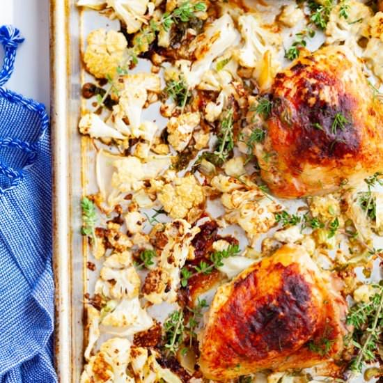 Honey Mustard Chicken & Cauliflower