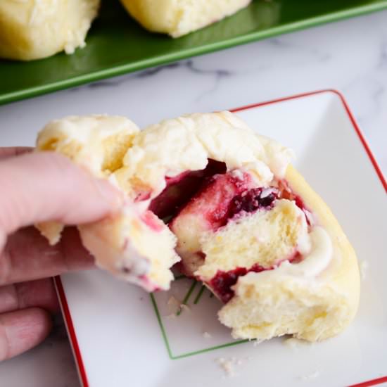 Spiced Cranberry Orange Sweet Rolls