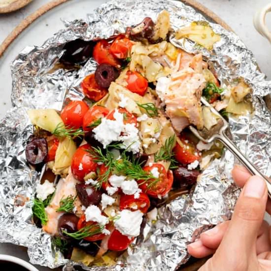 Mediterranean Salmon Foil Packs