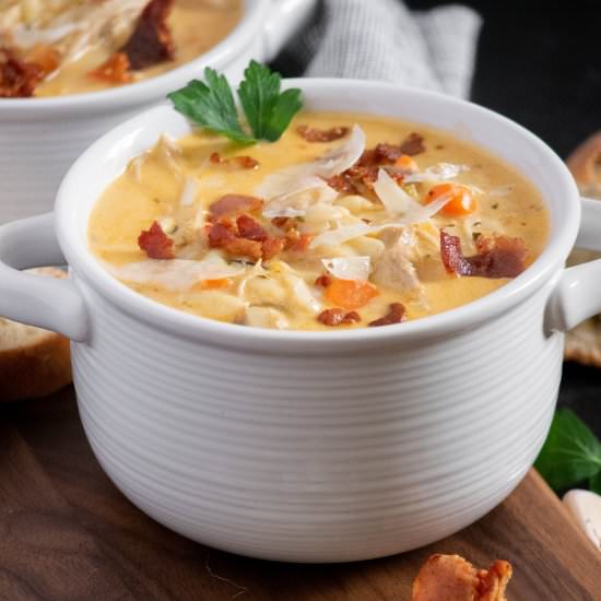 Creamy Orzo Soup with Bacon