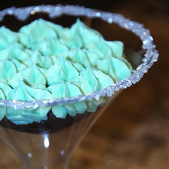 Chocolate Mint Martini Cupcakes