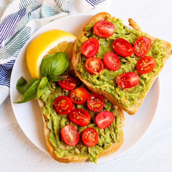 Quick Cherry Tomato Avocado Toast