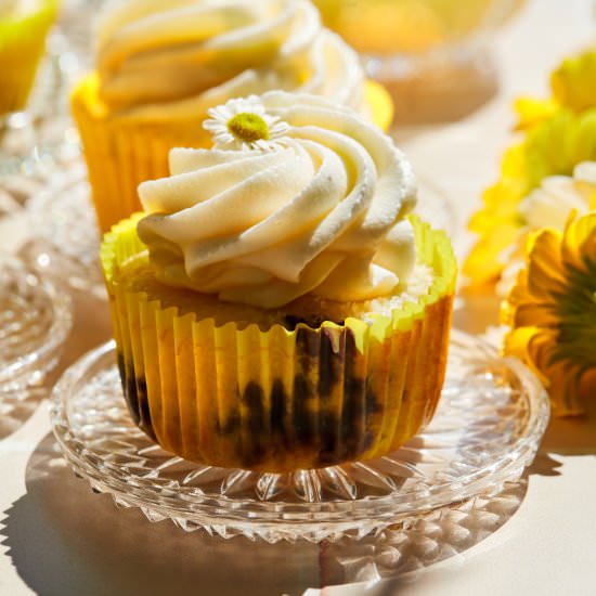 Blueberry & Chamomile cupcakes