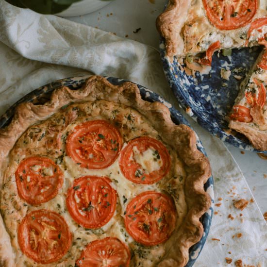 Broccoli Goat Cheese Quiche
