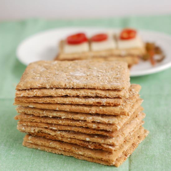 Sourdough Oatmeal Crispbread