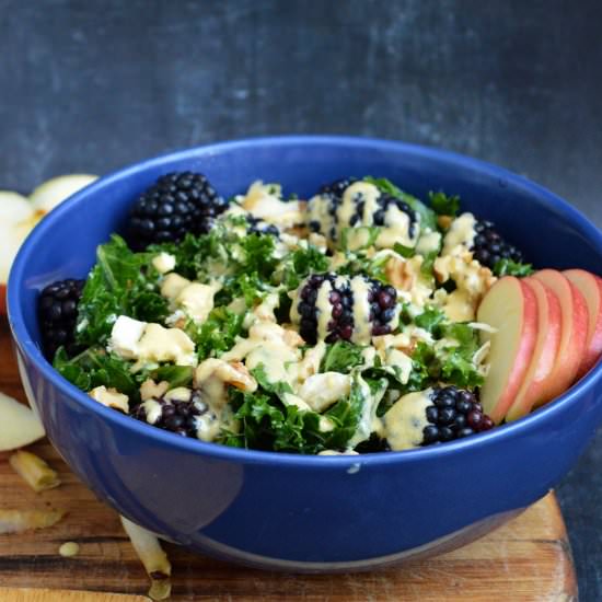 Blackberry Kale Salad with Chicken
