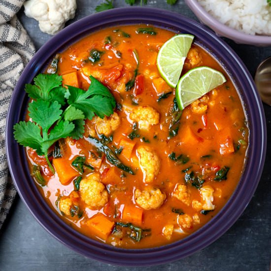 Thai Red Curry with Cauliflower