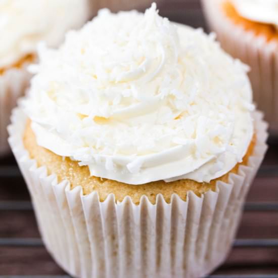 Easy Coconut Rum Cupcakes