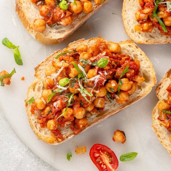 Spiced Chickpea & Tomato Toast