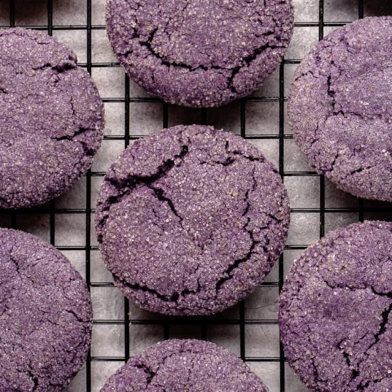 Vegan Ube Sugar Cookies