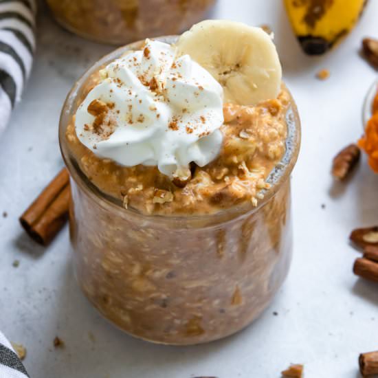 Pumpkin Banana Overnight Oats