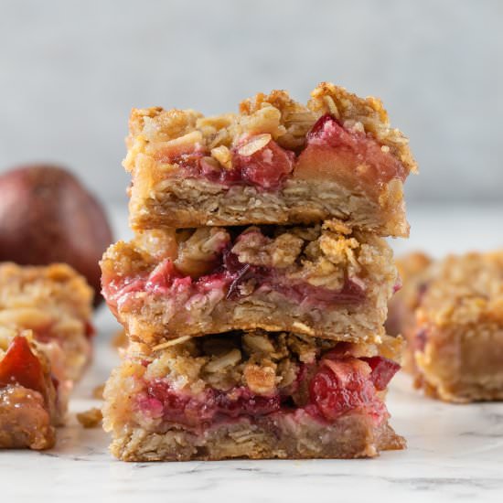 Apple and Plum Crumble Bars
