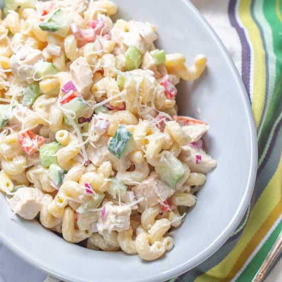 Creamy Balsamic Chicken Pasta Salad