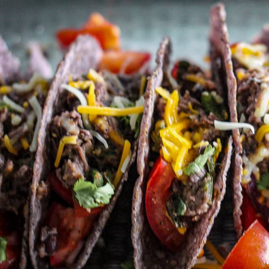 Poblano and Black Bean Tacos