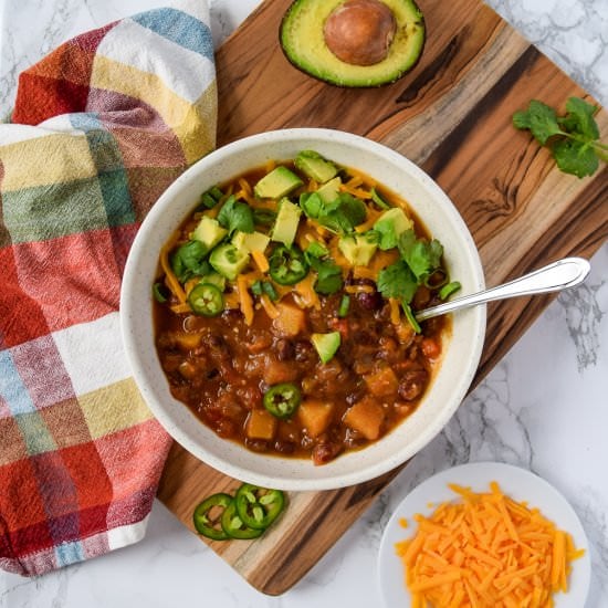 Slow Cooker Fall Harvest Chili