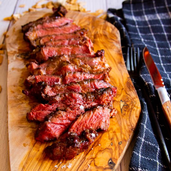 Reverse Sear Smoked Ribeye